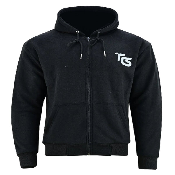 Tuff Gear motorcycle hoodie lined with DuPont and Kevlar front view