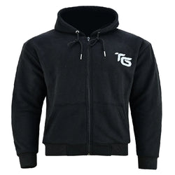 Tuff Gear Motorcycle Hoodie Lined with “DuPont™ and Kevlar® - Black