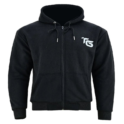 Tuff Gear motorcycle hoodie lined with DuPont and Kevlar front view