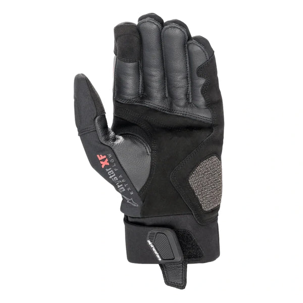 Alpinestars Hyde XT Drystar XF black motorcycle gloves palm view