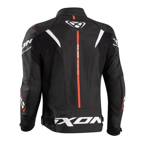 IXON JACKAL LEATHER JACKET BLK/WHT/RED