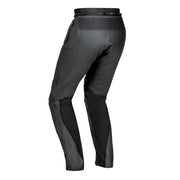 IXON Hawk leather motorcycle pants rear angled view in black Video thumbnail