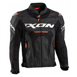 IXON JACKAL LEATHER JACKET BLK/WHT/RED