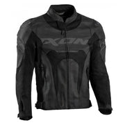 IXON Jackal leather motorcycle jacket black front view sport riding jacket Video thumbnail