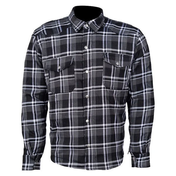 Tuff Gear motorcycle kevlar shirt grey front view