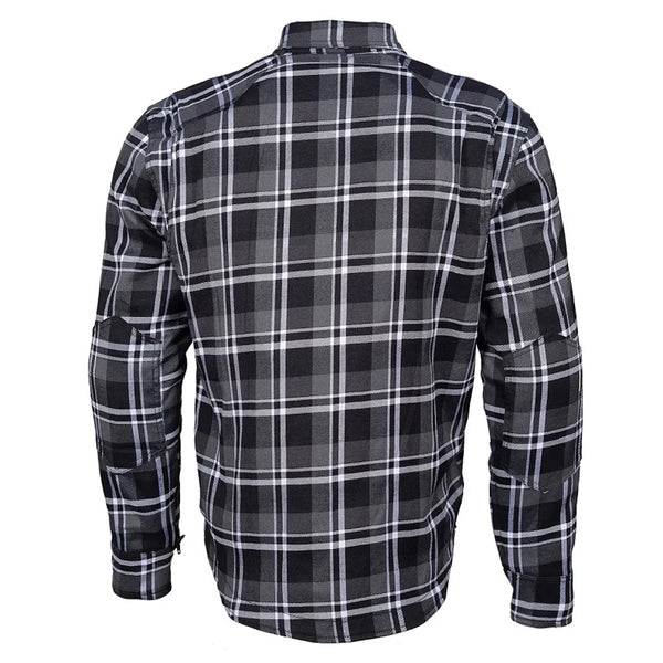 Tuff Gear kevlar riding shirt grey rear view
