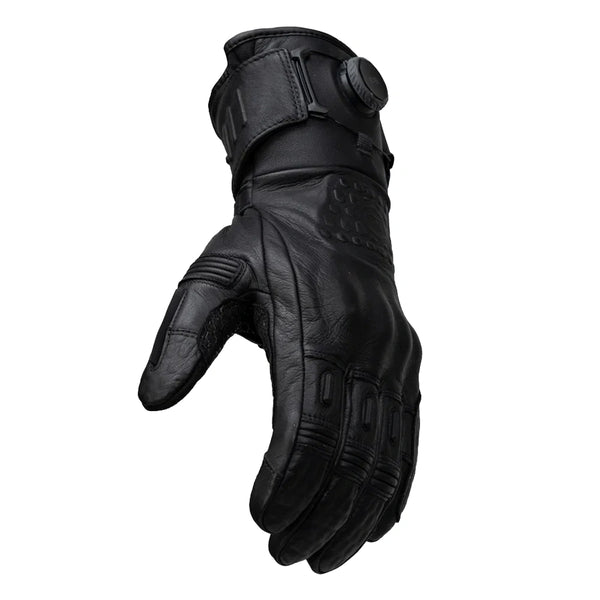 Knox Coniston black motorcycle glove three-quarter view