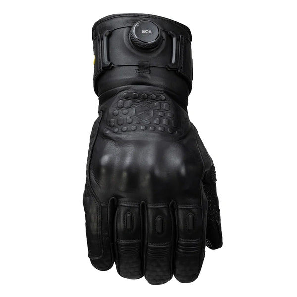 Knox Coniston black motorcycle glove back view