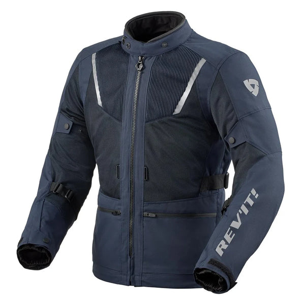REVIT Levante 2 H2O motorcycle jacket blue front view ventilated waterproof touring jacket