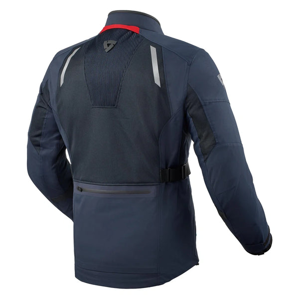 REVIT Levante 2 H2O jacket rear view blue mesh panel ventilated motorcycle jacket
