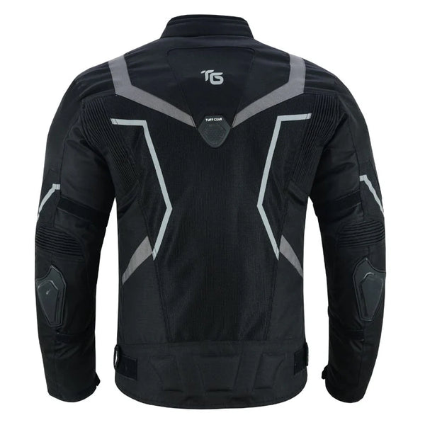 Tuff Gear mesh motorcycle jacket black rear view