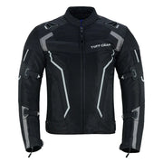 Tuff Gear black mesh riding jacket front angle view Video thumbnail
