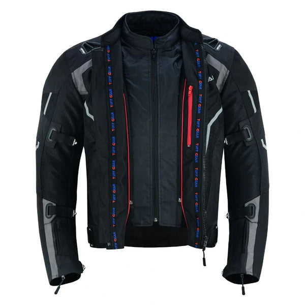 Tuff Gear mesh jacket removable inner lining and ventilation system