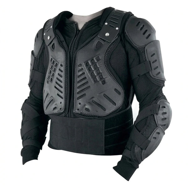 Tuff Gear motocross armour jacket front view with chest protector and arm guards
