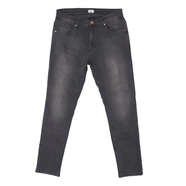 Tuff Gear premium slim fit black motorcycle jeans front view