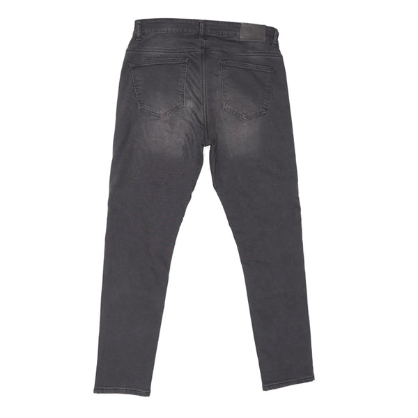 Tuff Gear premium slim fit black motorcycle jeans rear view