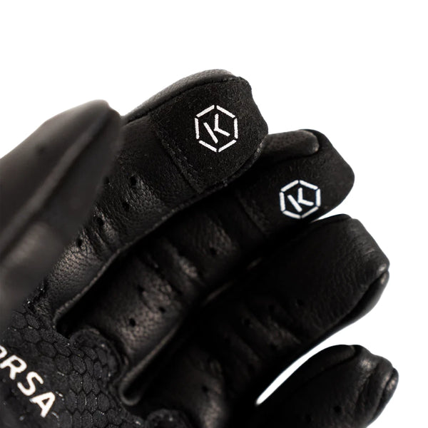 Knox Orsa Leather MK3 black leather motorcycle glove BOA wrist closure detail