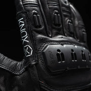 Knox Orsa Leather MK3 black leather motorcycle glove knuckle protection close-up Video thumbnail