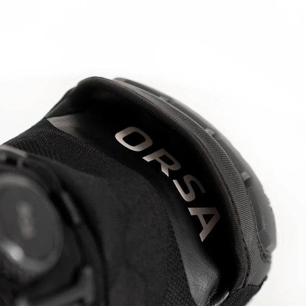 Knox Orsa OR4 Textile black motorcycle glove cuff detail with ORSA branding