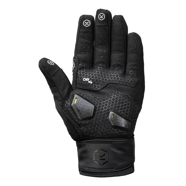 Knox Orsa OR4 Textile black motorcycle glove palm view