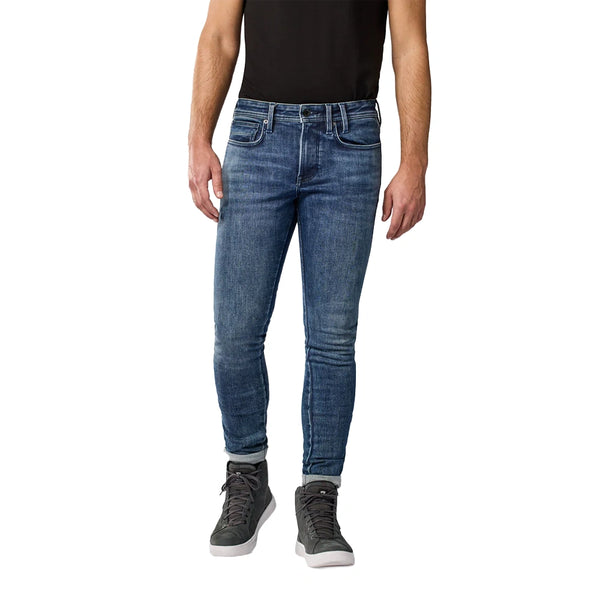 REV'IT! Piston 3 Skinny Motorcycle Jeans Worn by Rider Front View