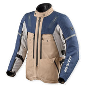 REVIT Sand 5 H2O motorcycle jacket sand blue front view waterproof adventure touring jacket Video thumbnail