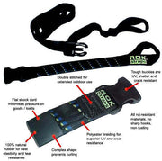 ROK Straps Motorcycle Adjustable Strap – Black/Orange (Pair) Video thumbnail