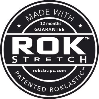 ROK Straps Motorcycle Adjustable Strap – Black/Orange (Pair)