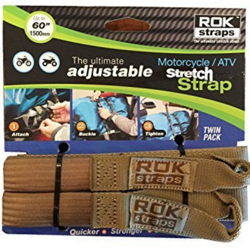 ROK Straps Motorcycle Adjustable Strap – Coyote Tan (Pair)