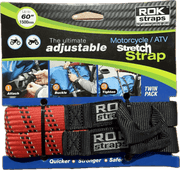 ROK Straps Motorcycle Adjustable Strap – Red/Black Reflective (Pair) Video thumbnail