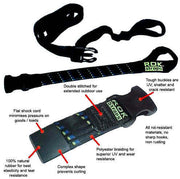 ROK Straps Motorcycle Adjustable Strap – Red/Black Reflective (Pair) Video thumbnail