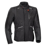 IXON Balder all seasons textile motorcycle jacket black front view waterproof touring jacket Video thumbnail