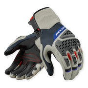 REV'IT! Sand 5 Silver and red motorcycle gloves pair Video thumbnail