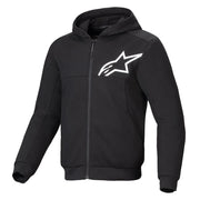 Alpinestars Chrome V2 sport motorcycle hoodie black front view casual riding hoodie Video thumbnail