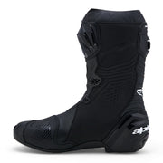 Alpinestars Supertech R V2 black motorcycle racing boot rear side view Video thumbnail