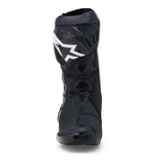 Alpinestars Supertech R V2 white and black motorcycle racing boot rear view Video thumbnail