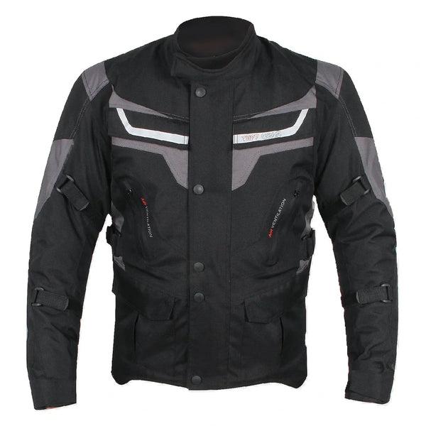 Tuff Gear Titan motorcycle touring textile jacket front view waterproof riding jacket