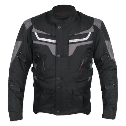 Tuff Gear Titan motorcycle touring textile jacket front view waterproof riding jacket