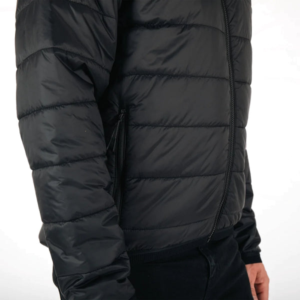 close up sleeve Knox Union Quilted jacket material detail padded insulation