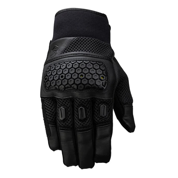 Knox Urbane Pro black motorcycle gloves back view
