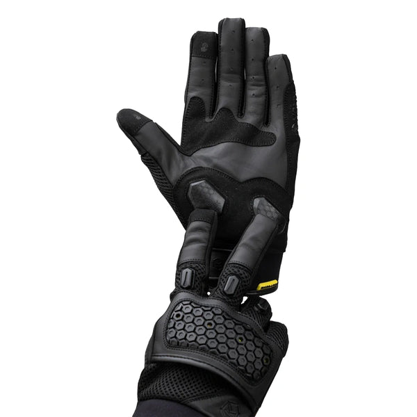 Knox Urbane Pro black motorcycle glove worn on hand