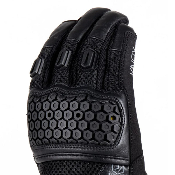 Knox Urbane Pro black motorcycle glove knuckle protection detail