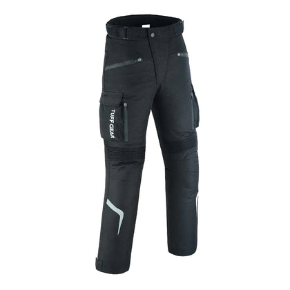 Tuff Gear Motorbike Waterproof Armoured Textile Pants - Adventure (Black)