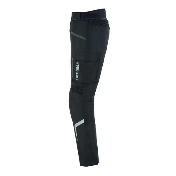 Tuff Gear waterproof armoured textile motorcycle pants side profile