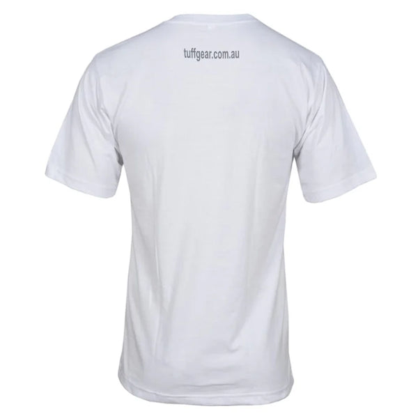 Tuff Gear motorbike white t shirt rear view