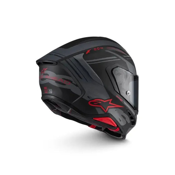Alpinestars SR7 Acore Helmet BLACK GRAY  RED MATT