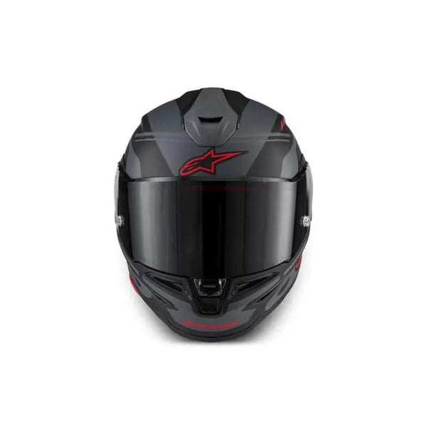 Alpinestars SR7 Acore Helmet BLACK GRAY  RED MATT