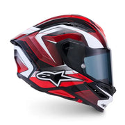 Alpinestars SR7 Kinetis Helmet BLACK WHITE  RED GLOSS Video thumbnail