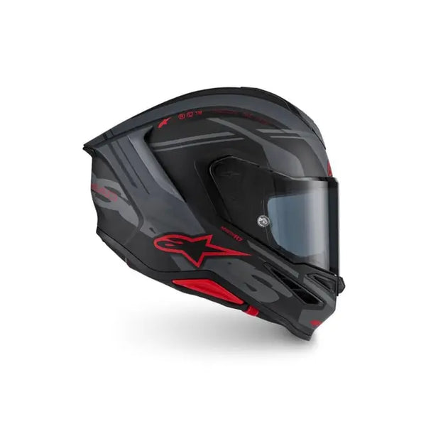 Alpinestars SR7 Acore Helmet BLACK GRAY  RED MATT