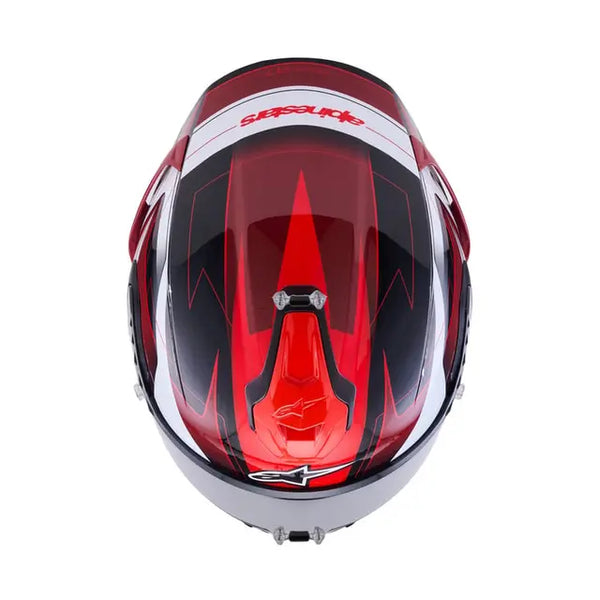 Alpinestars SR7 Kinetis Helmet BLACK WHITE  RED GLOSS